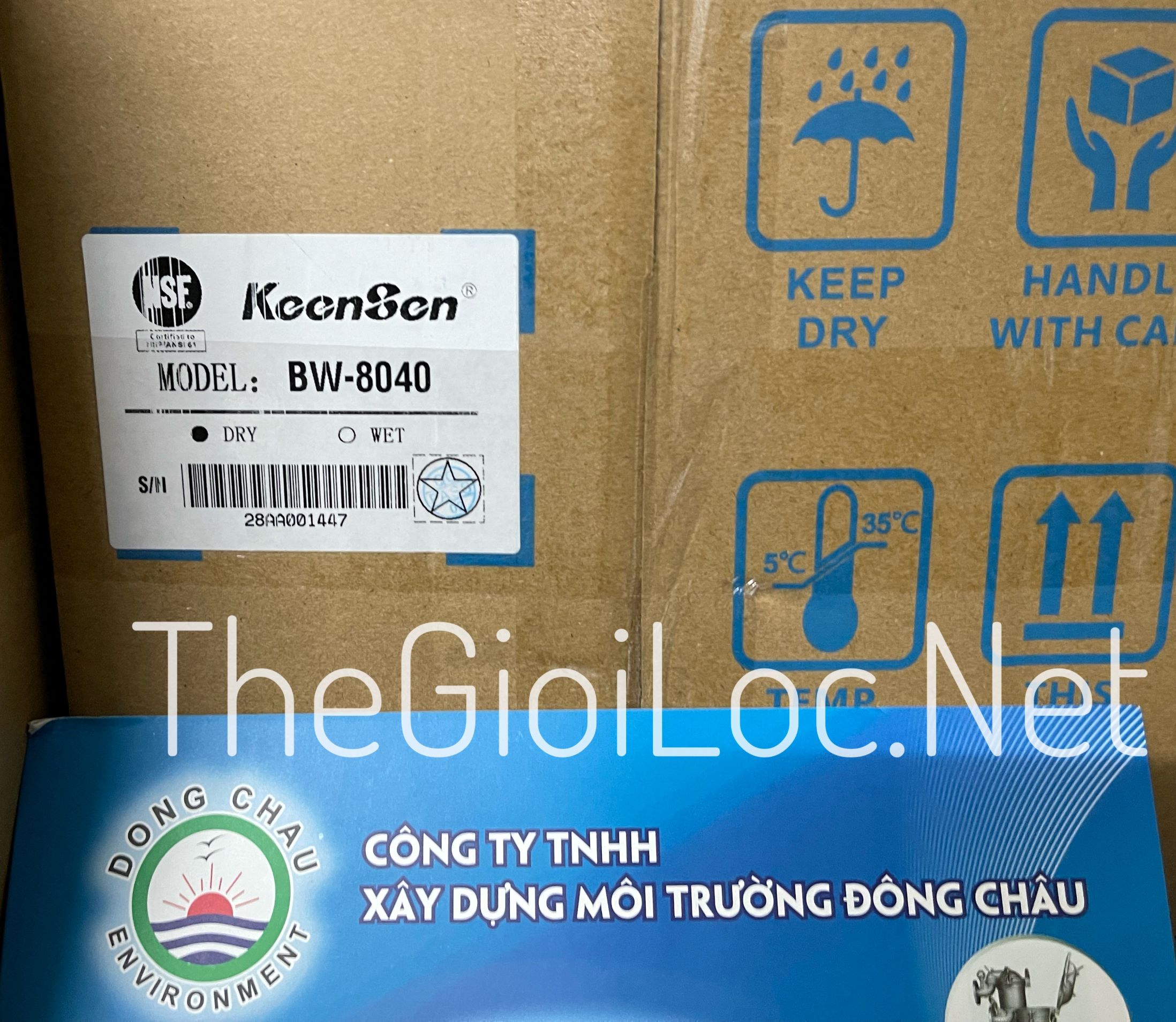 thông tin mã hàng KeenSen BW-8040 RO Membrane áp cao