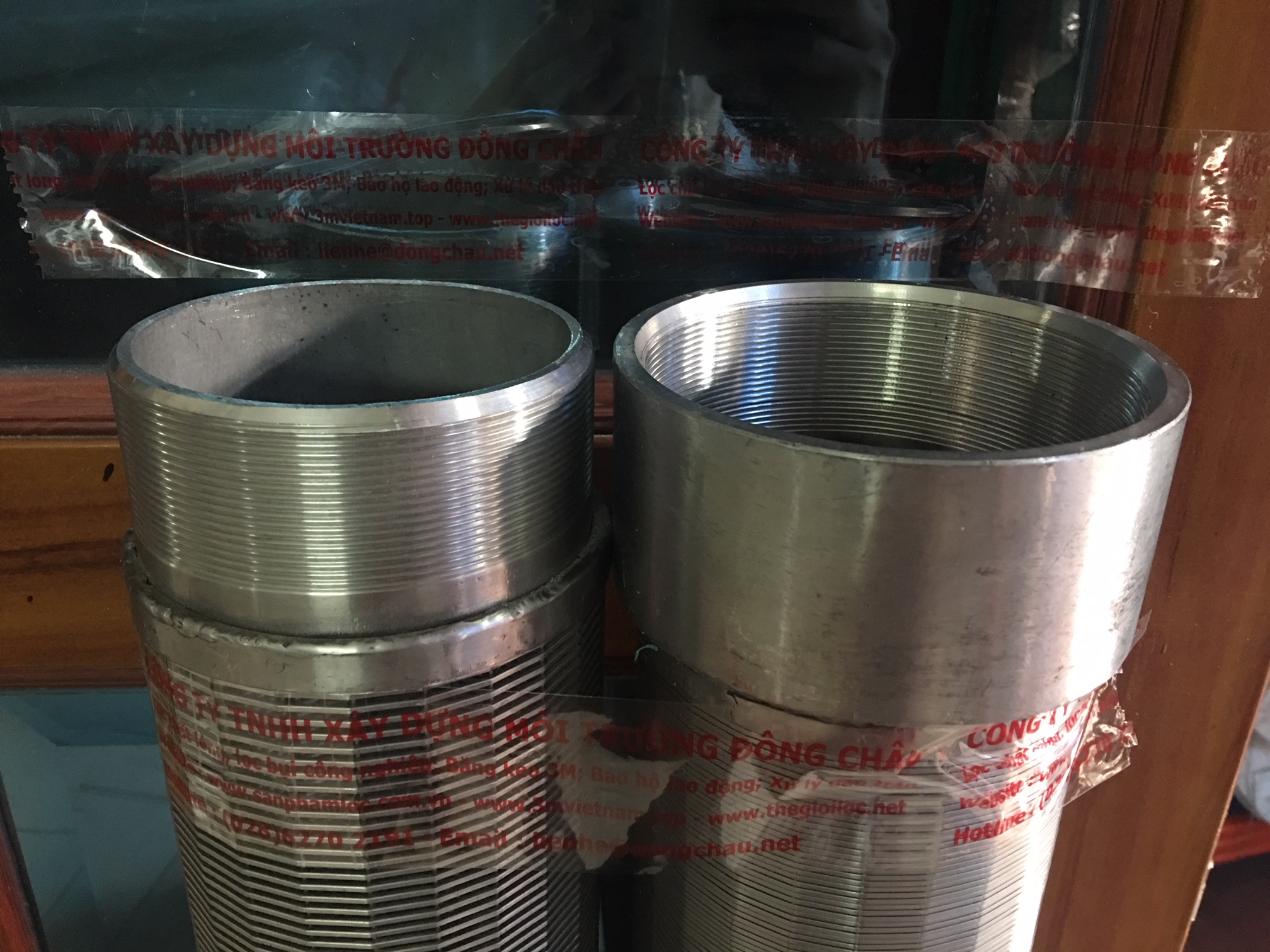 cấu tạo chi tiết Ống Lọc Khe Inox Kiểu Ren Nối 2 Đầu