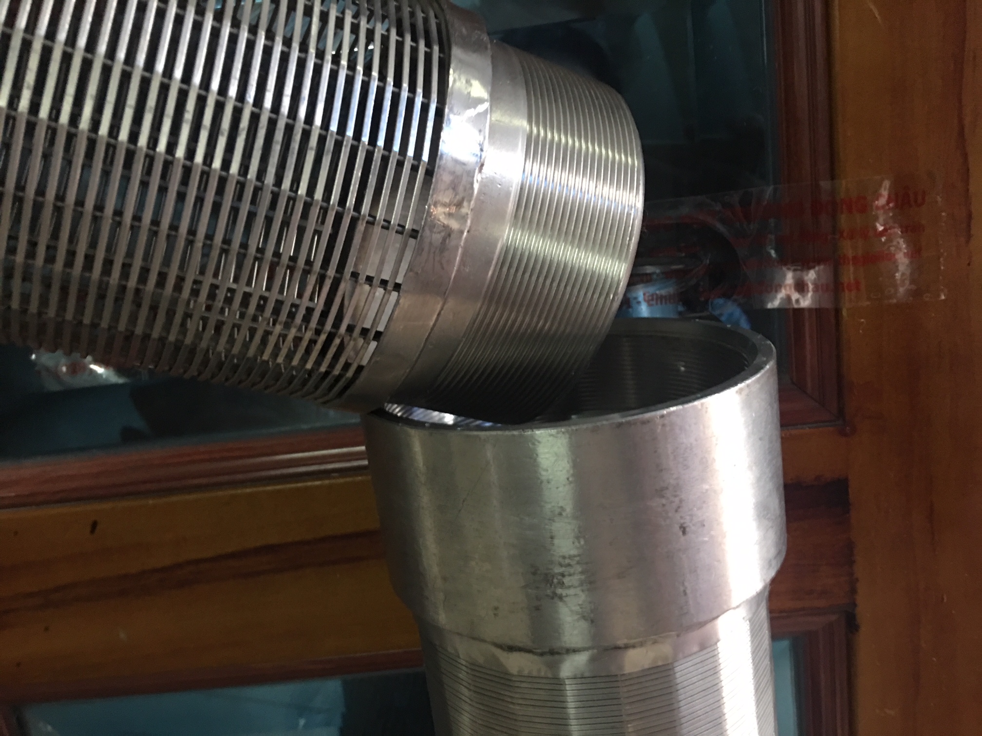 hướng dẫn ghép nối 2 Ống Lọc Khe Inox Kiểu Ren Nối 2 Đầu