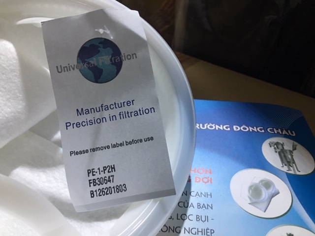liên hệ đông châu phân phối túi lọc cặn chịu nhiệt hóa chất cao cấp PE 1 micron size 2