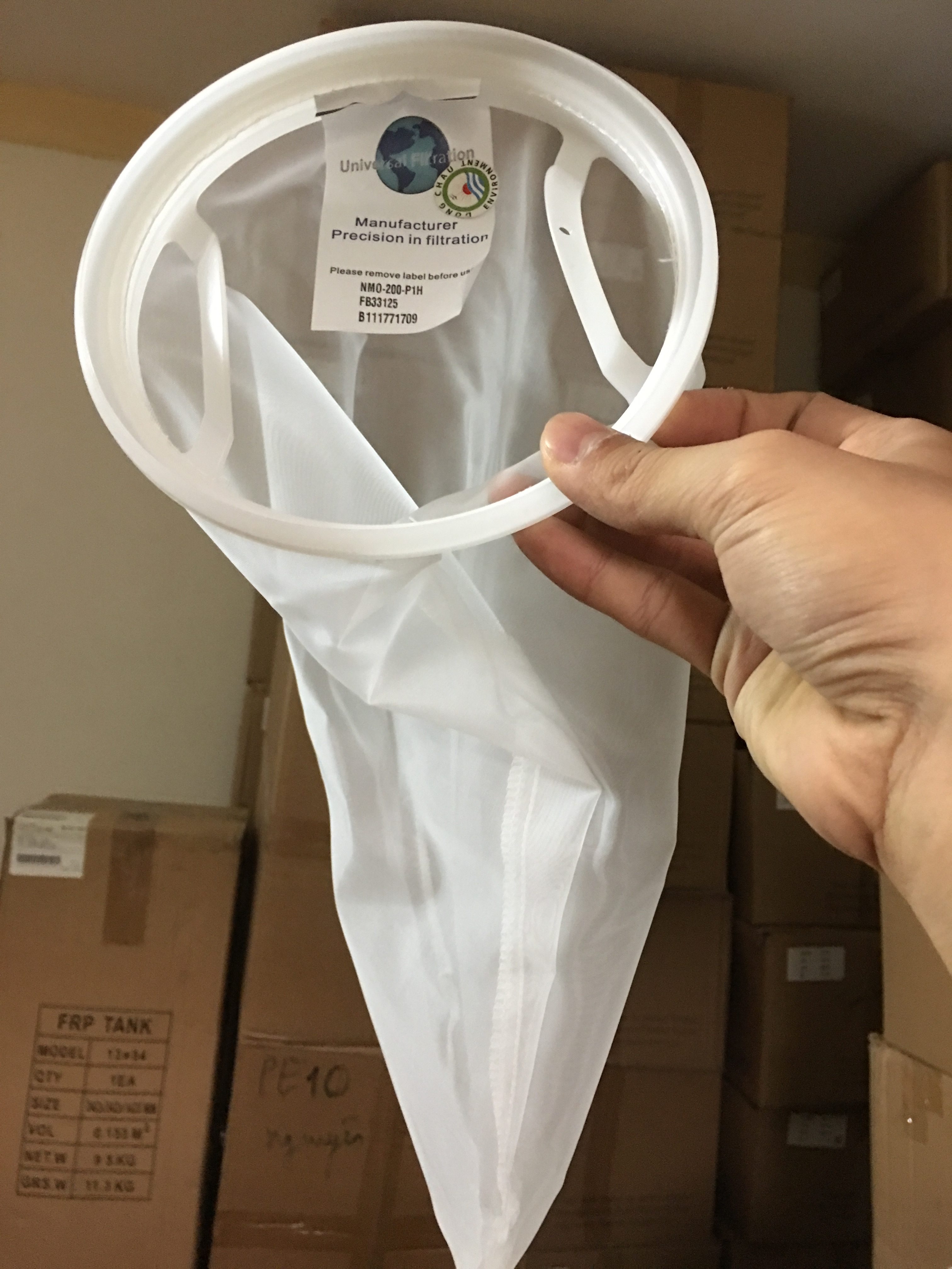 cấu tạo chi tiết vành nhựa Túi lọc NMO 50 micron size 4