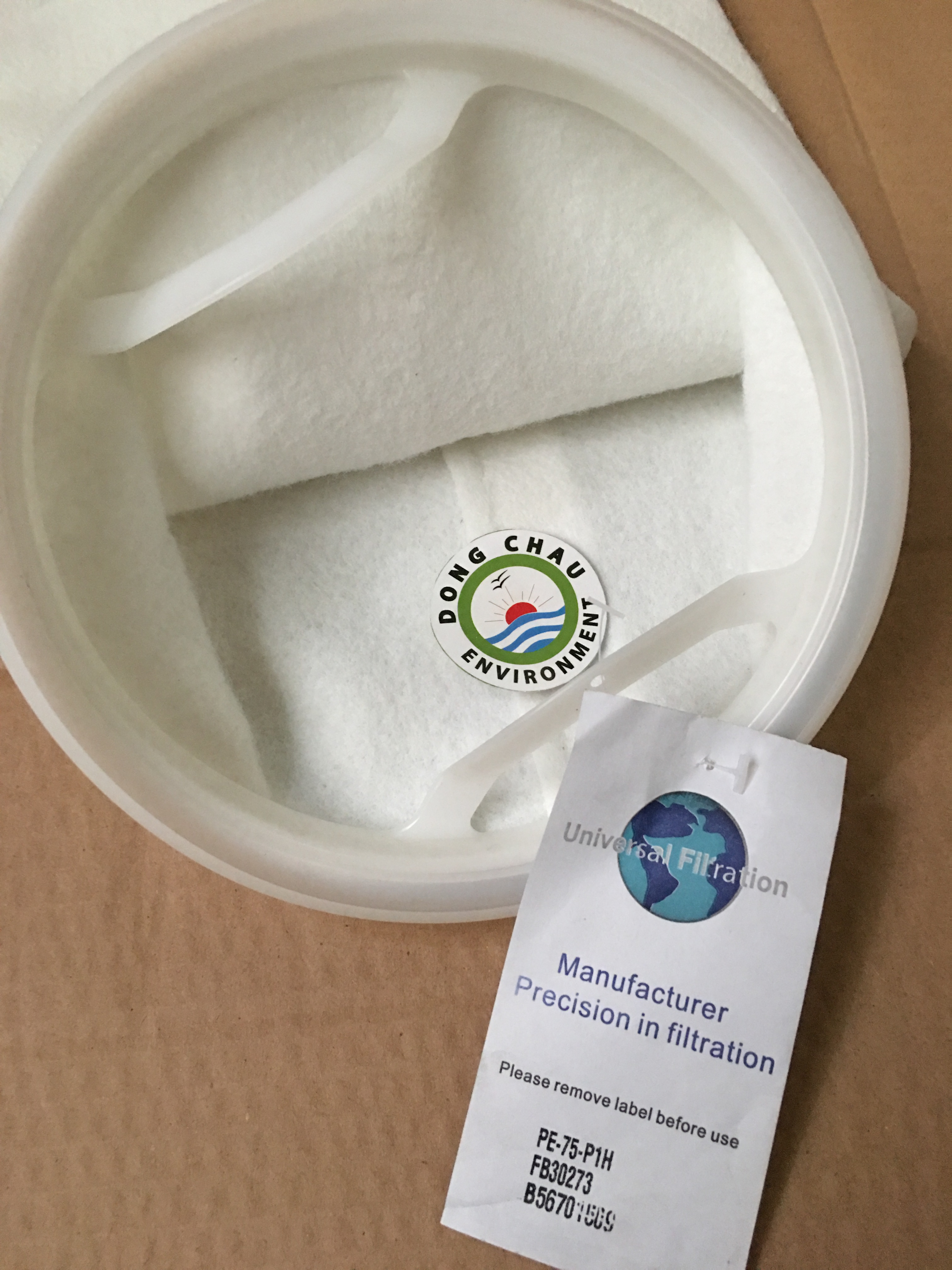 thông tin xuất xứ Túi lọc PE 75 micron size 1