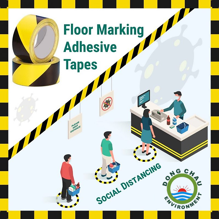 hướng dẫn sử dụng Băng keo cảnh báo dán nền sọc vàng đen 3M 766