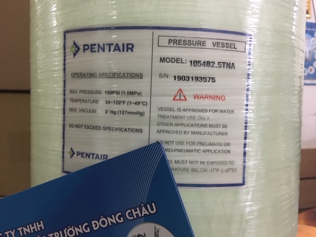 thông tin xuất xứ Cột lọc Composite Pentair 1054