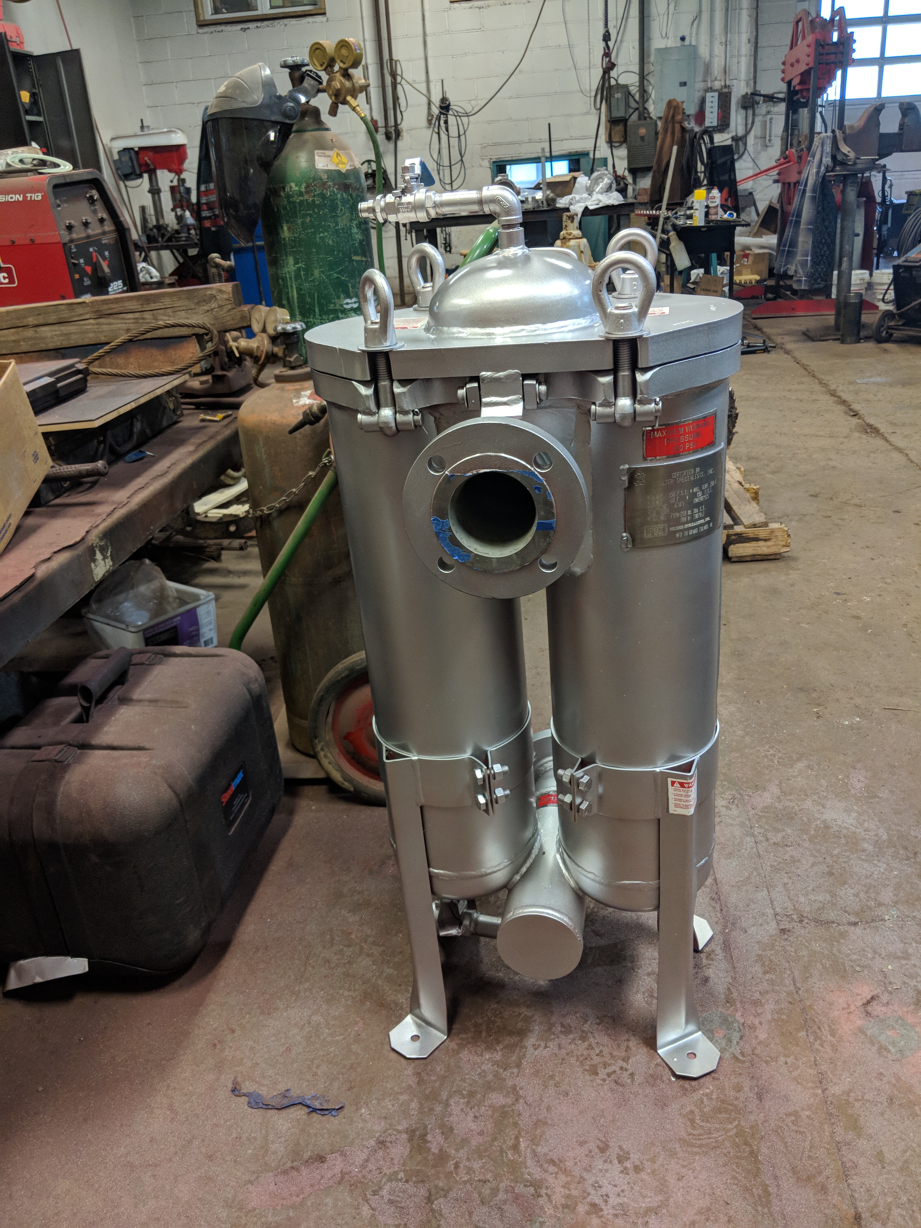 Bộ vỏ bình housing lọc đôi Duplex