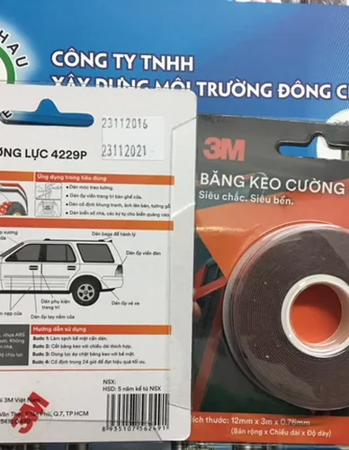 Băng keo dán xe ô-tô 2 mặt 3M 4229