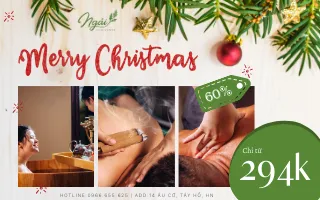 Giáng sinh rộn ràng, hưởng ngàn ưu đãi - sale 60% combo Massage tại Ngải Spa