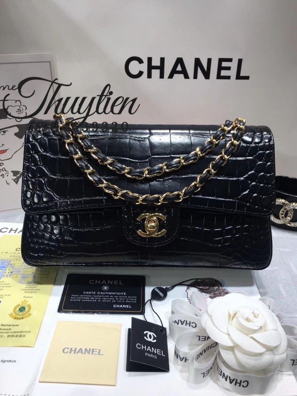 Túi Chanel Classic Medium Size 30 cm Beige Like auth 11 5111