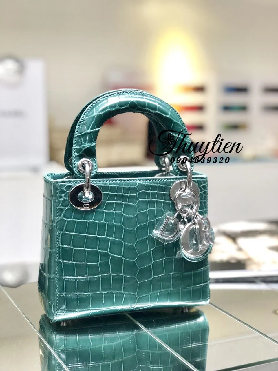 Túi Xách Nữ Dior Lady Like Auth 11 Màu Xanh 20cm  DWatch Luxury