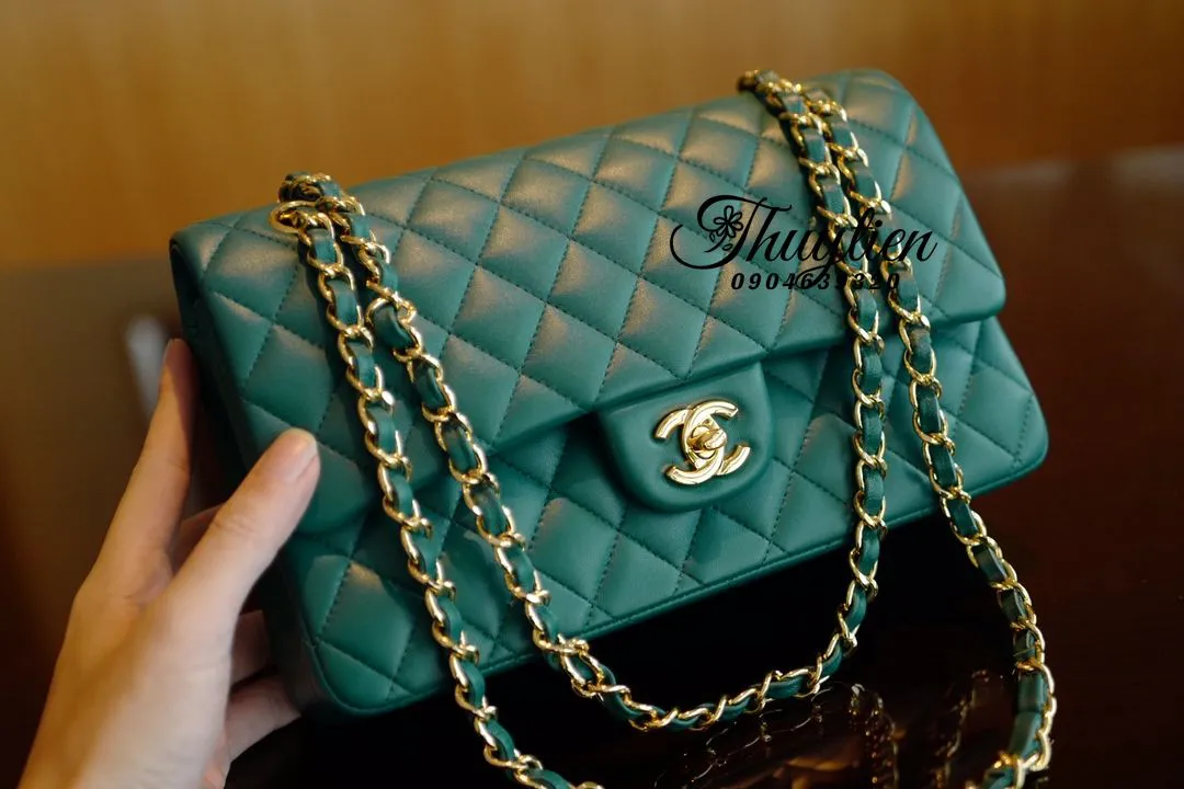 Chanel Classic Flap Bag Blue  Nice Bag