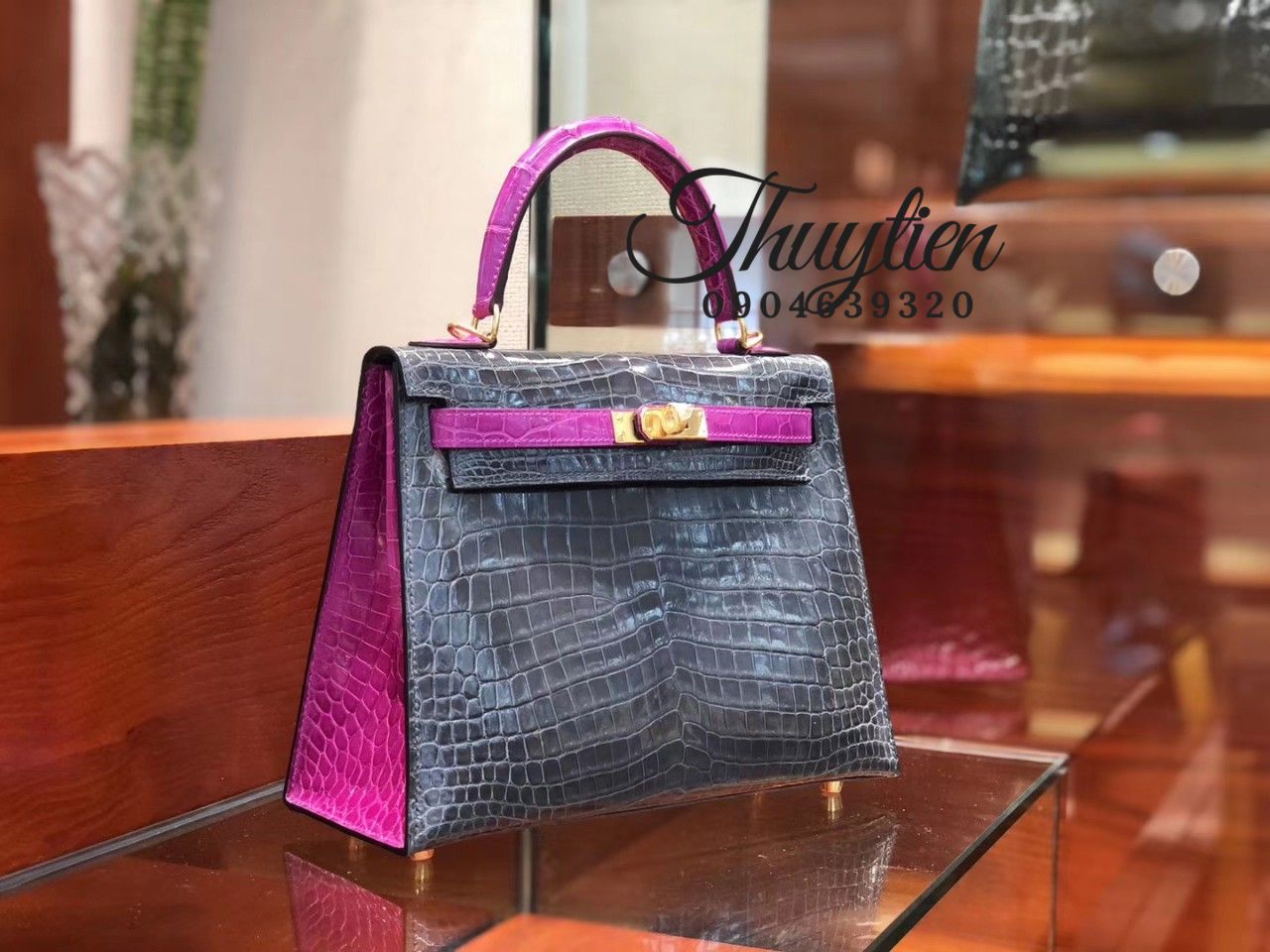 Túi Hàng Hiệu Hm Kelly Da Cá Sấu Cao Cấp Nhất - Nguồn Hàng Giá Tận Xưởng