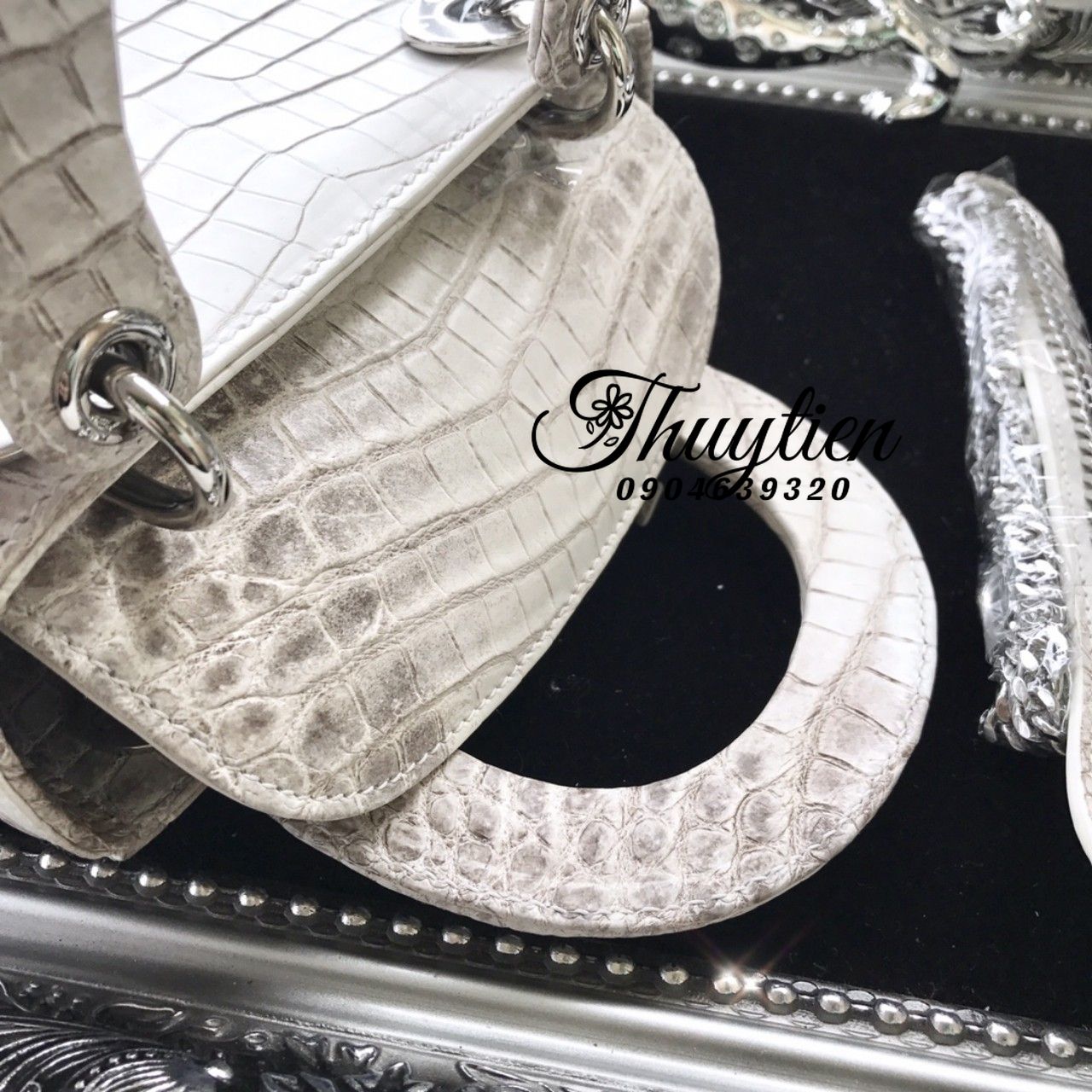 Túi Xách Dior Lady Da Cá Sấu Bạch Tạng Like Auth 1:1 - Thủy Tiên Chuyên Túi Vip