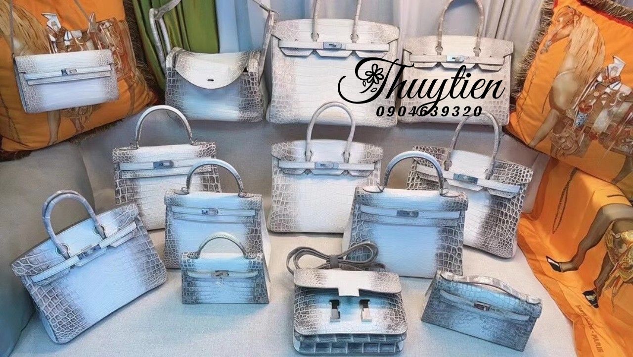 Bộ Sưu Tập Túi Xách Da Cá Sấu Bạch Tạng Handmade Hàng Vip 1:1
