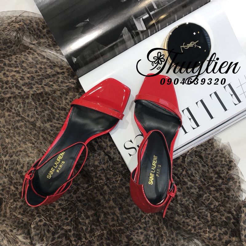 Dép Quay Hậu Hàng Hiệu Ysl Cao Cấp Nhất - Bộ Sưu Tập Giày Dép Da Thật