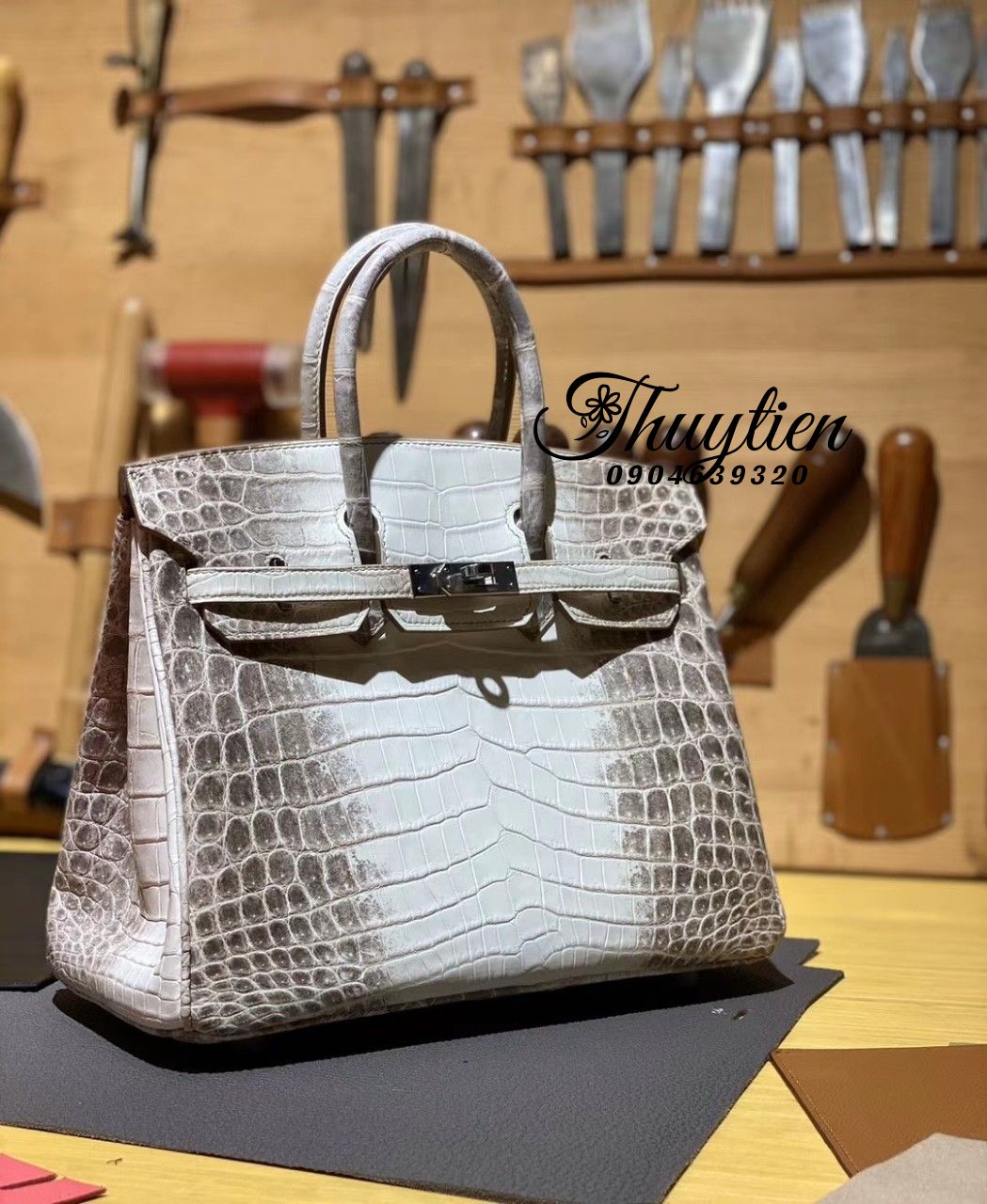 Túi Hm Birkin Da Cá Sấu Bạch Tạng Vip - Túi Xách Hermes Gửi Đi Mỹ