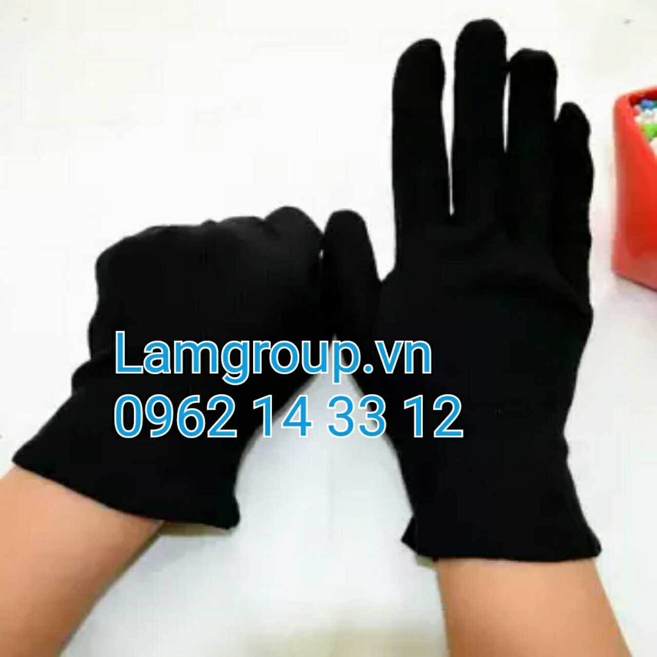 găng tay vải thun màu đen găng tay vải thun màu đen