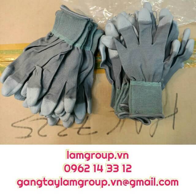 Găng tay phủ PU lòng bàn tay và ngón tay Găng tay phủ PU lòng bàn tay và ngón tay