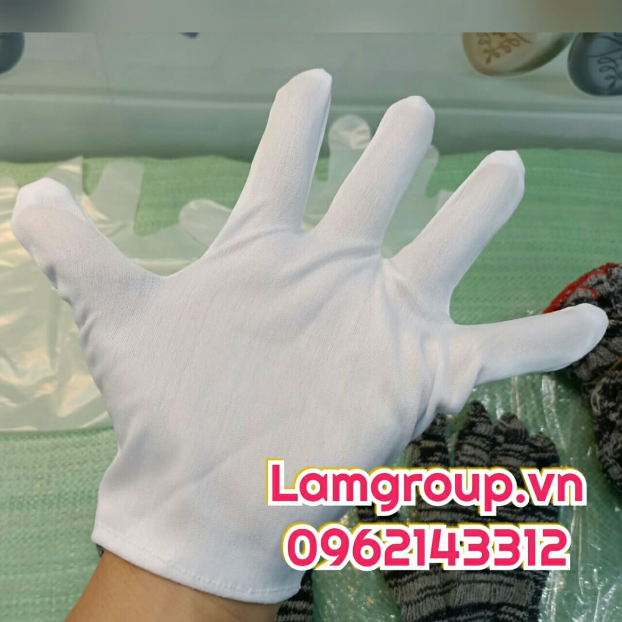 Găng tay vải trắng cotton Hà Nội Găng tay vải trắng cotton Hà Nội