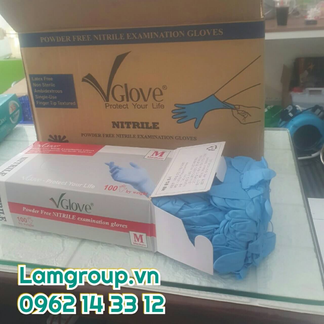 Găng tay y tế cao su tổng hợp nitrile xanh và trắng giá buôn sỉ Găng tay y tế cao su tổng hợp nitrile xanh và trắng giá buôn sỉ