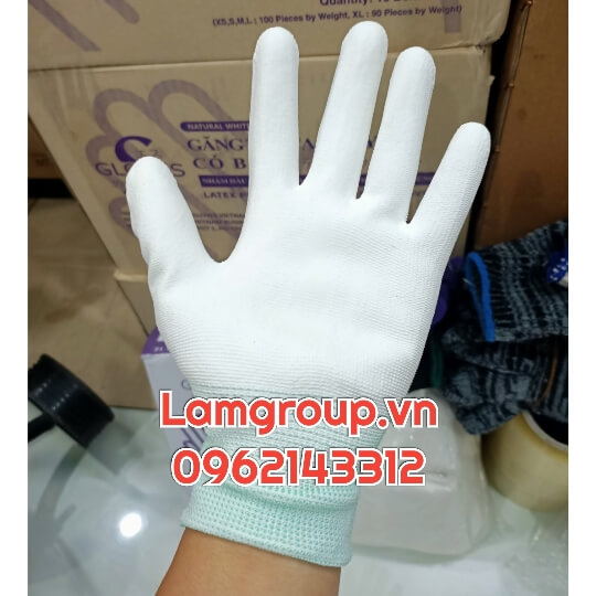 Bao tay PU màu trắng chất lượng cao dùng trong phòng sạch Bao tay PU màu trắng chất lượng cao dùng trong phòng sạch