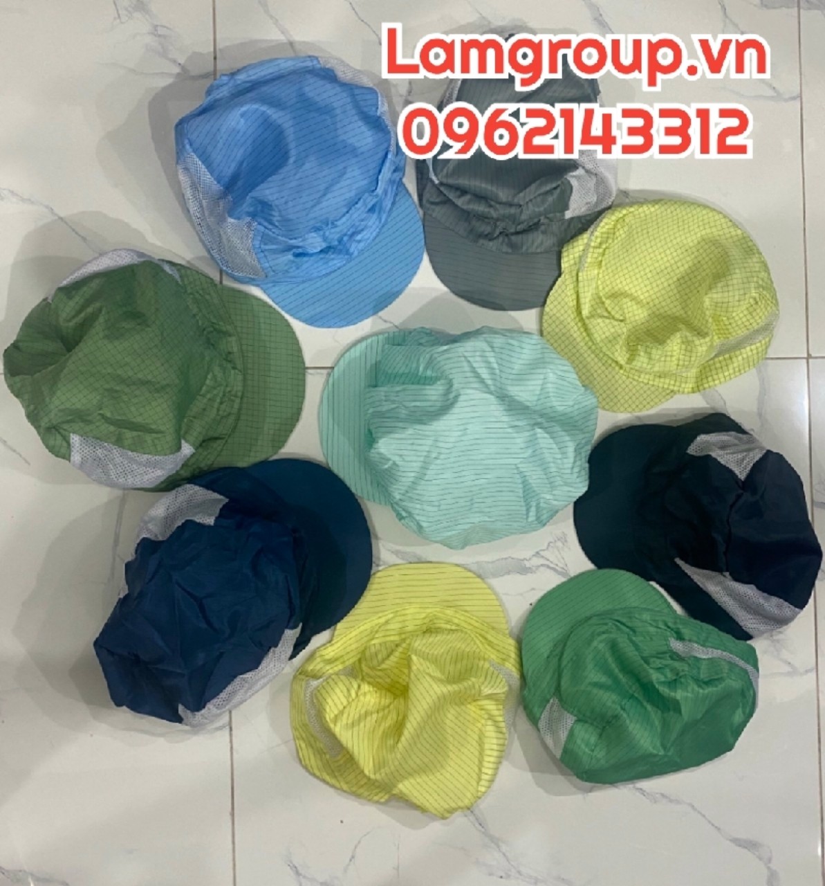 Nón tĩnh điện màu xanh Nón tĩnh điện màu xanh