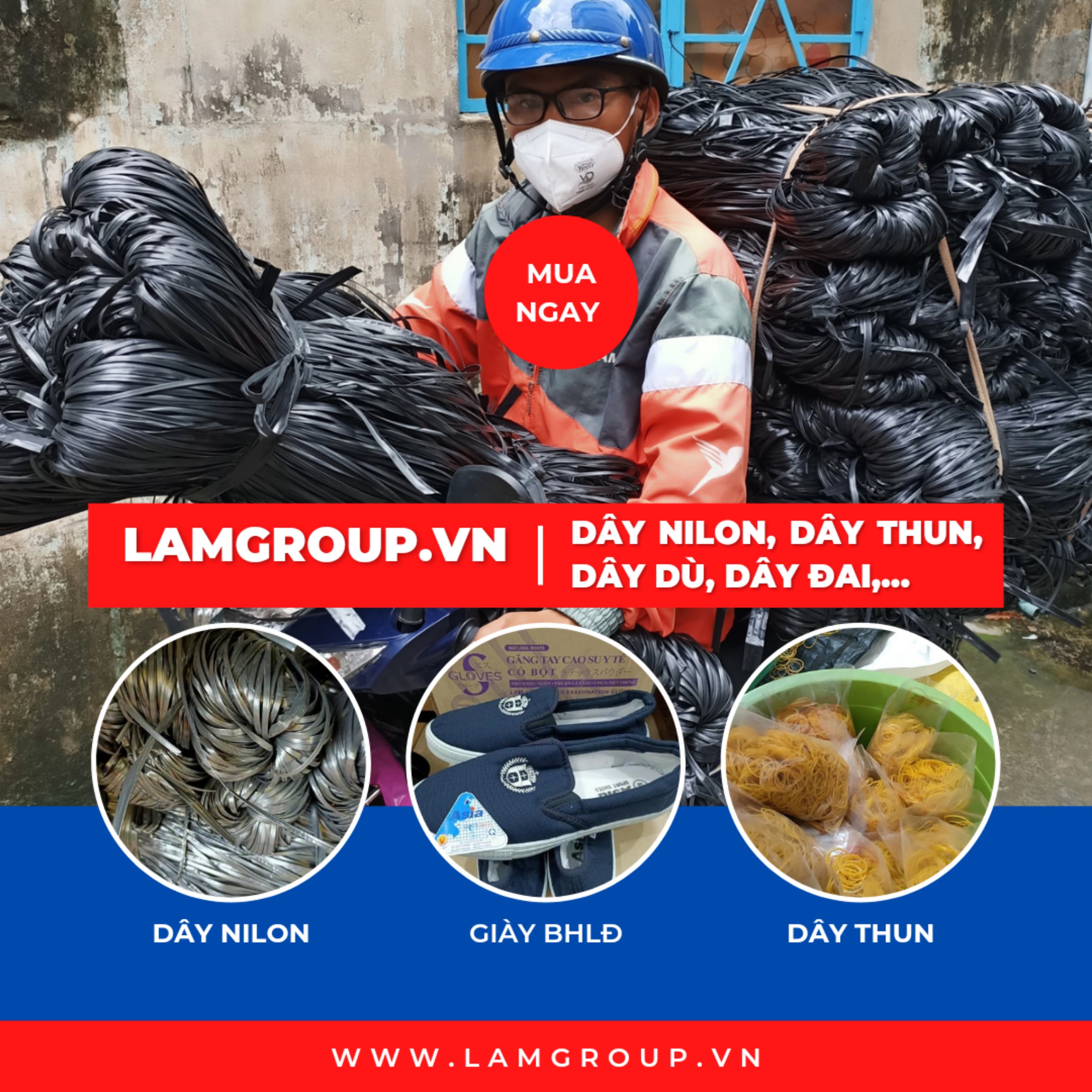 Một kg dây thun khoanh tròn buộc hàng giá sỉ Một kg dây thun khoanh tròn buộc hàng giá sỉ