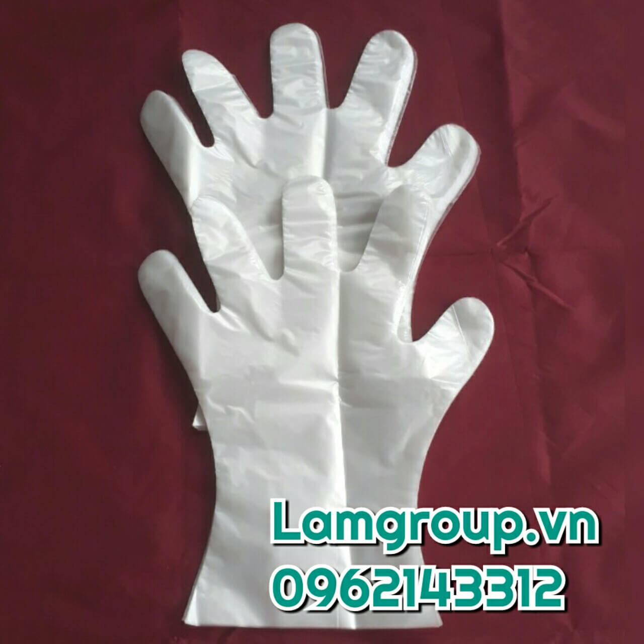 Găng tay xốp trắng nilon dùng một lần Găng tay xốp trắng nilon dùng một lần