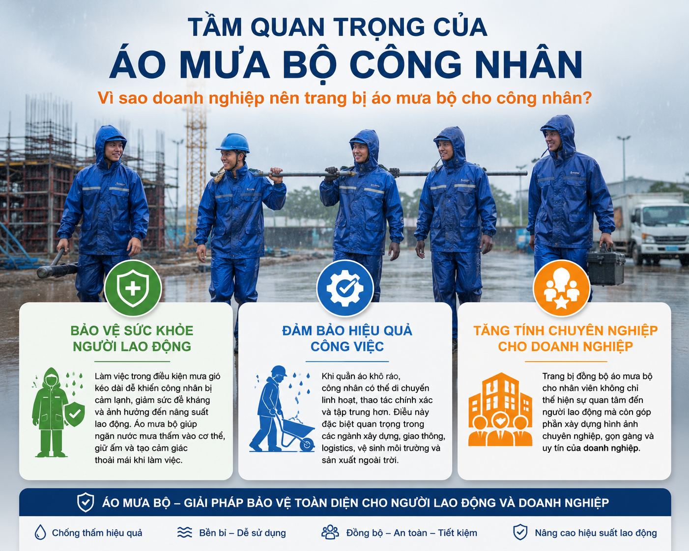 Áo mưa bộ công nhân giá rẻ Áo mưa bộ công nhân giá rẻ