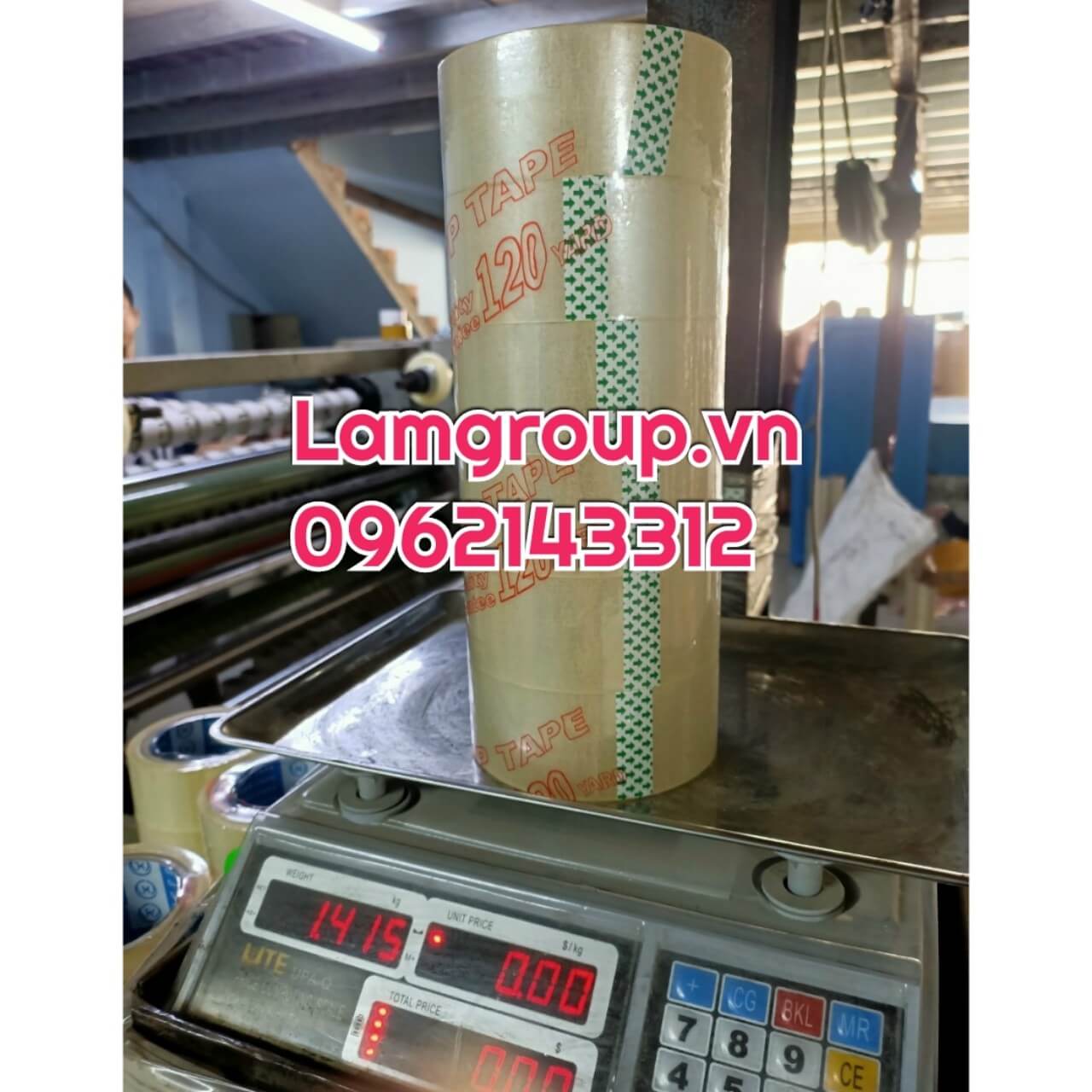 BĂNG KEO ĐÓNG THÙNG CÂY 6 CUỘN KHỔ 4F8 SIÊU DÍNH (GIÁ ƯU ĐÃI)