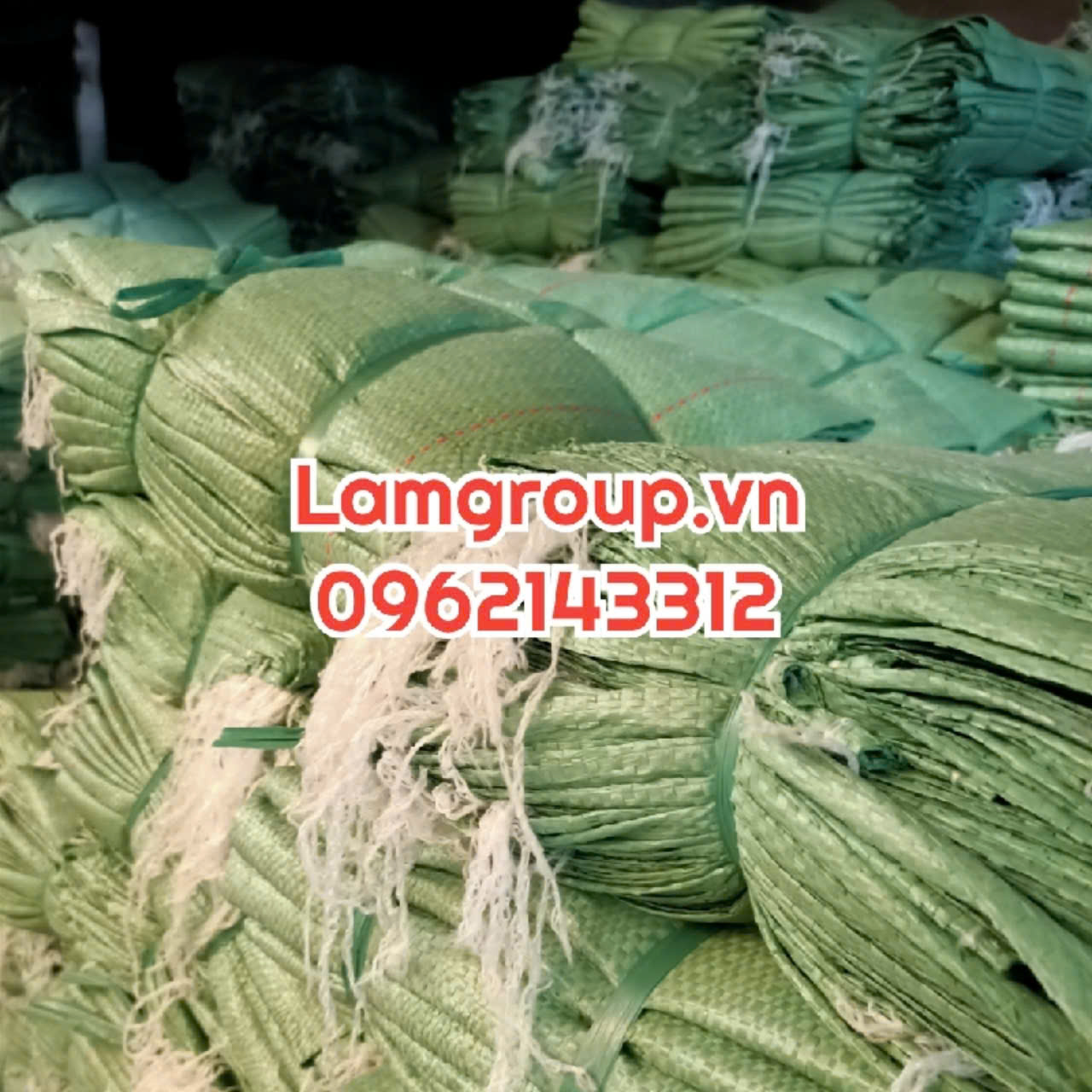 Xưởng sản xuất bao tải dứa xanh đựng lúa gạo Xưởng sản xuất bao tải dứa xanh đựng lúa gạo