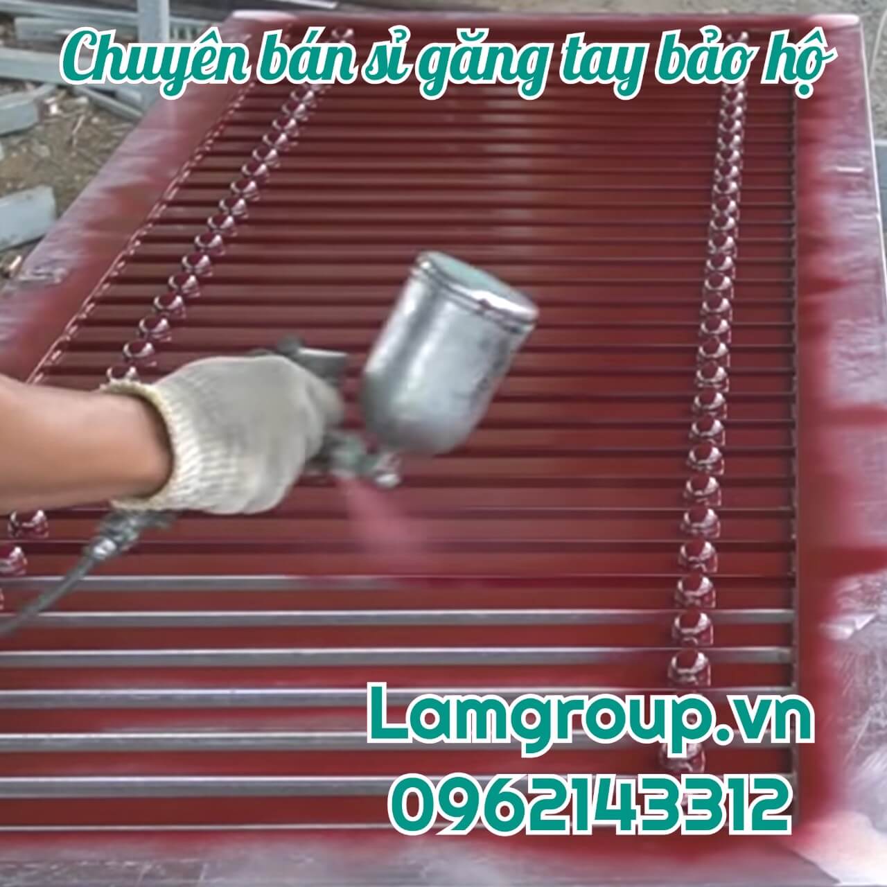 Găng tay bảo hộ sợi len phủ hạt màu đỏ màu vàng Găng tay bảo hộ sợi len phủ hạt màu đỏ màu vàng