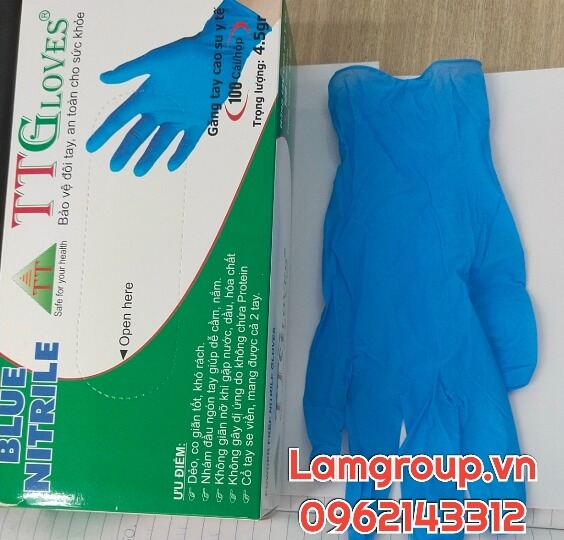 Bao tay y tế màu xanh Bao tay y tế màu xanh