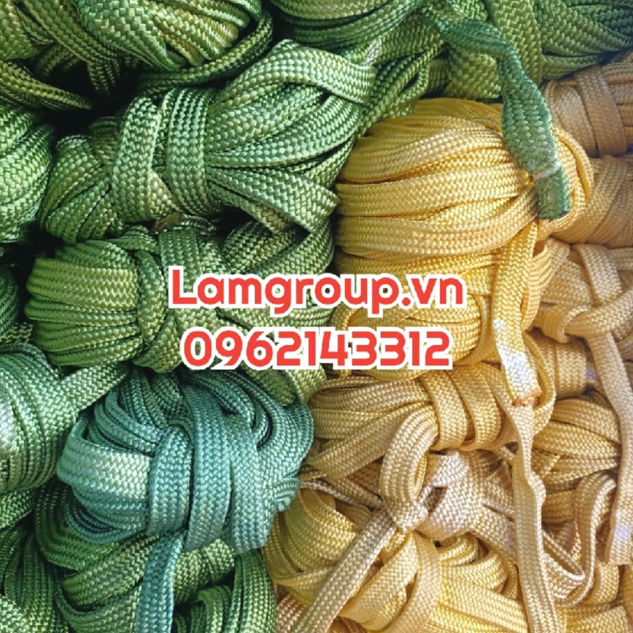 Kho sỉ các loại dây dù: bản dẹt và bản tròn Kho sỉ các loại dây dù: bản dẹt và bản tròn