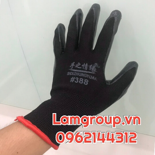 găng tay phủ nitrile chống hóa chất xăng dầu găng tay phủ nitrile chống hóa chất xăng dầu