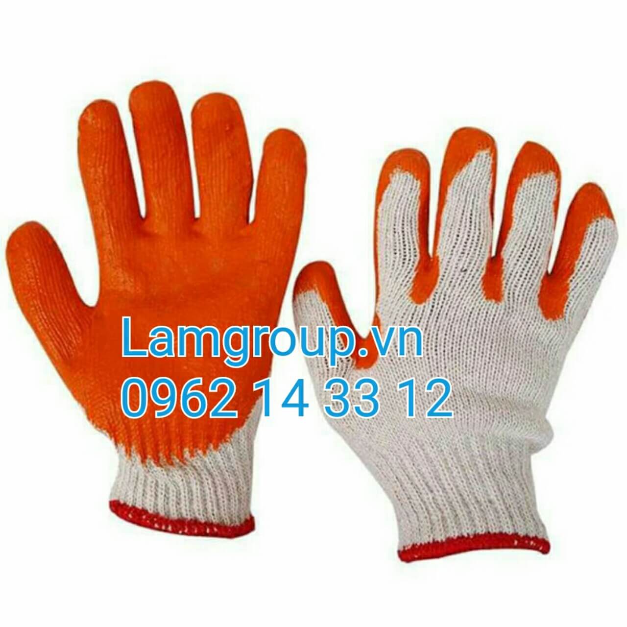 Bao tay phủ lòng cao su màu đỏ và màu vàng Bao tay phủ lòng cao su màu đỏ và màu vàng