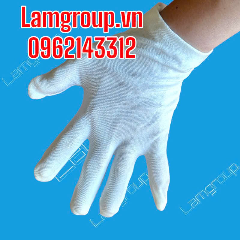 Găng tay vải trắng ngành da giày Găng tay vải trắng ngành da giày
