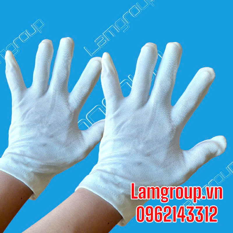 Găng tay vải trắng mỏng bảo hộ Găng tay vải trắng mỏng bảo hộ