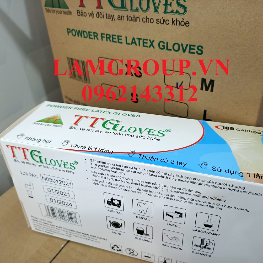 Găng tay y tế cao su latex cho thăm khám bệnh phòng mạch và bệnh viện Găng tay y tế cao su latex cho thăm khám bệnh phòng mạch và bệnh viện