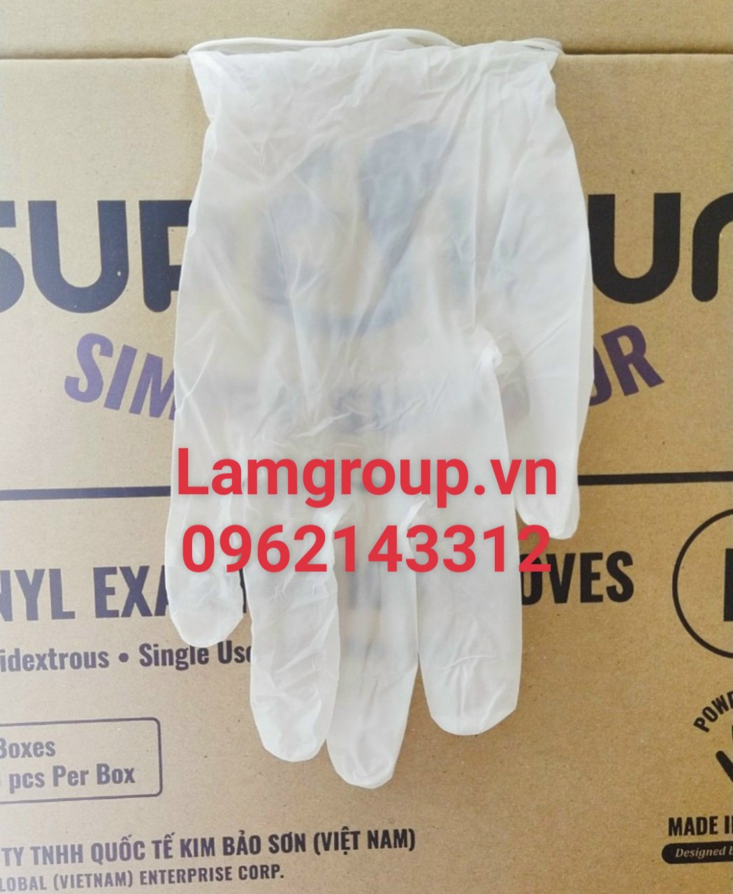 Găng tay y tế cao su vinyl Superiuer Đài Loan