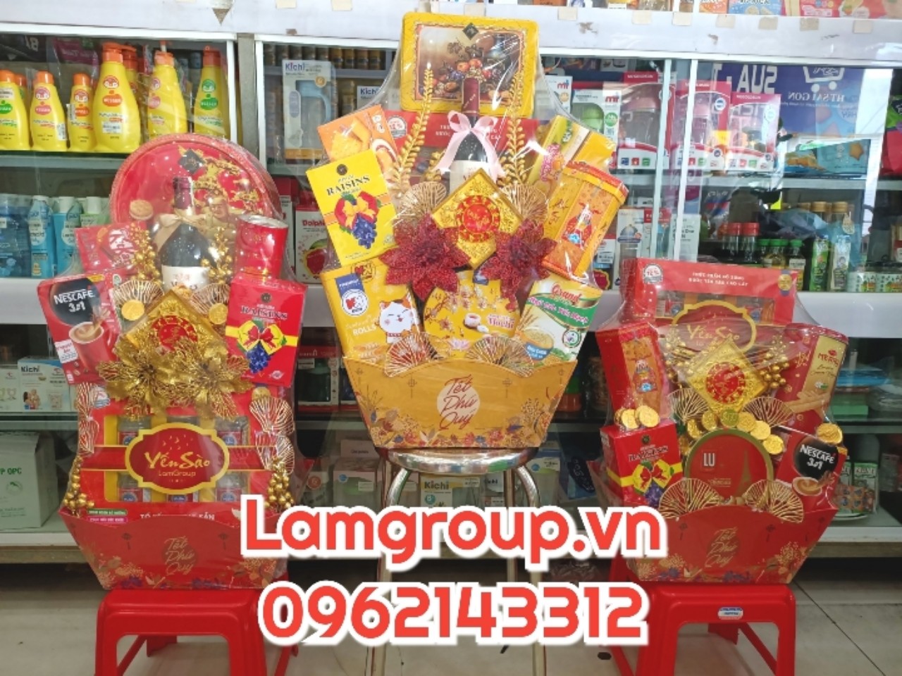 Giỏ hộp quà tết 2023 đẹp bộ 6 hũ yến thơm ngon bổ dưỡng Giỏ hộp quà tết 2023 đẹp bộ 6 hũ yến thơm ngon bổ dưỡng