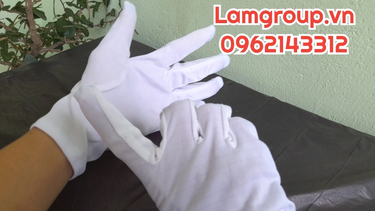 Các loại bao tay vải cotton trắng thông dụng trong khu chế xuất - khu công nghiệp Các loại bao tay vải cotton trắng thông dụng trong khu chế xuất - khu công nghiệp