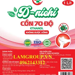 Cồn y tế 70 độ chai xịt D-Nichi 1000ml