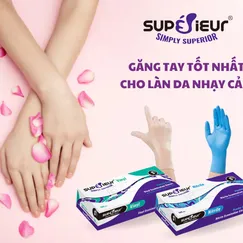 Găng tay y tế Đài Loan SuperGloves Vinyl và Nitrile