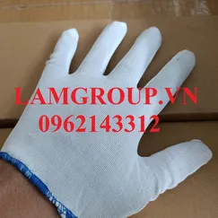 Găng tay vải trắng T5 viền Lamgroupvn
