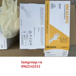 Găng tay y tế HM Gloves latex có bột Malaysia