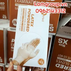 Găng tay y tế latex thăm khám imed ThaiLand