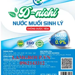 Nước muối sinh lý D-Nichi Natri Clorid chai 1000ml