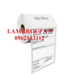 Tem decal 100x150mm COD cuộn 50m