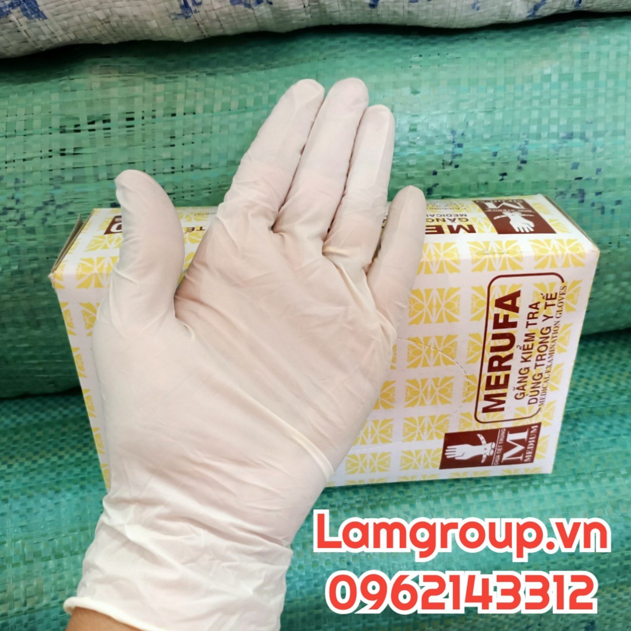 Găng tay cao su y tế latex không bột Merufa Việt Nam