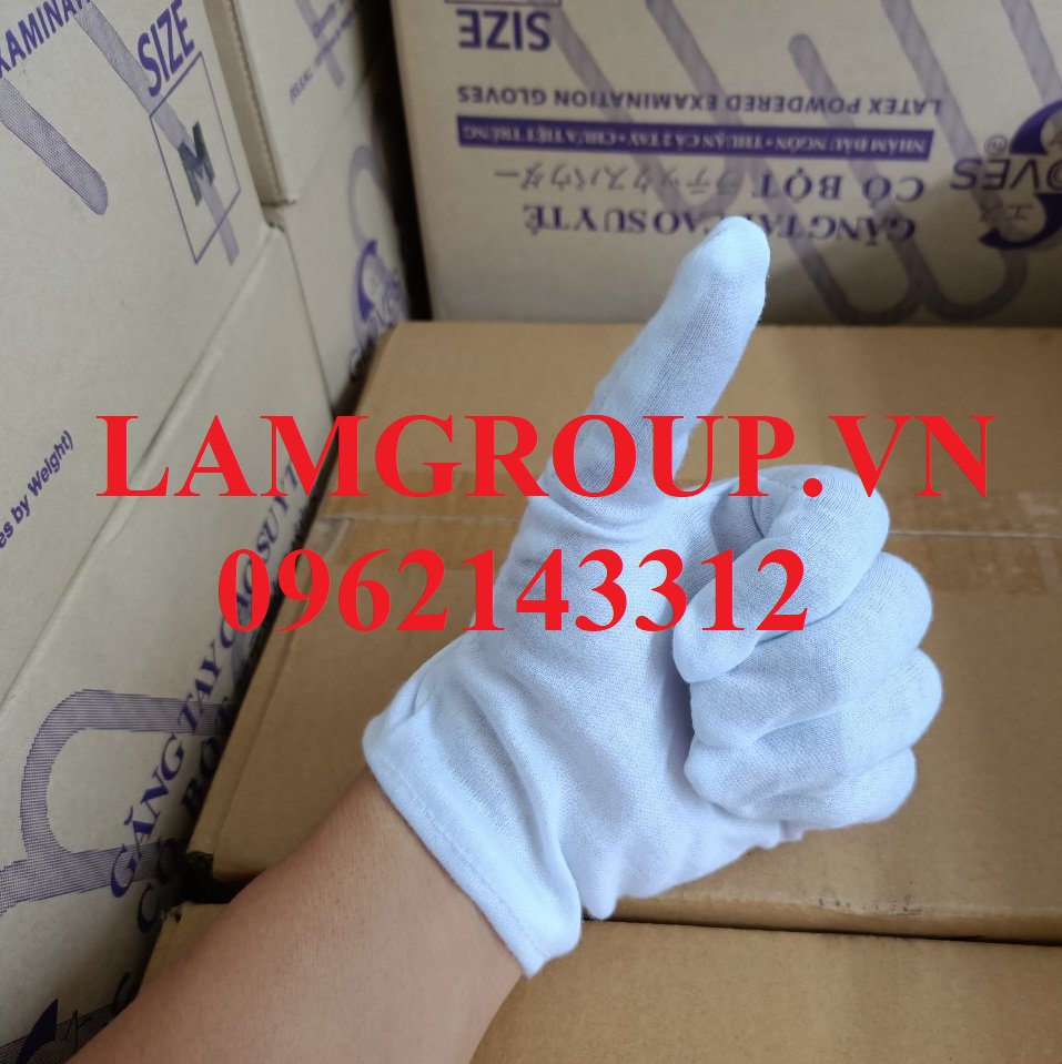 Găng tay vải trắng T8 T9 T10 Lamgroupvn